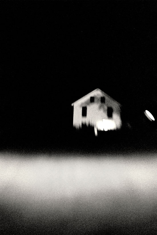 Lone house in the night