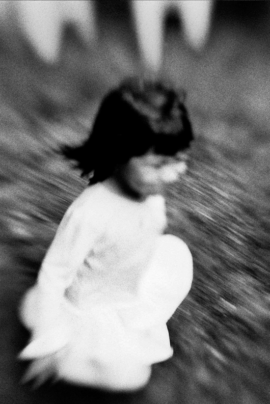 Girl running at the barbecue, fine art photography